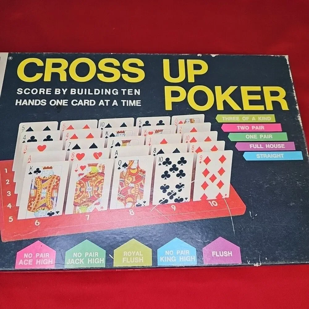 Poker Game Milton Bradley Cross Up Adults #4945 USA Made VTG 1968 Complete